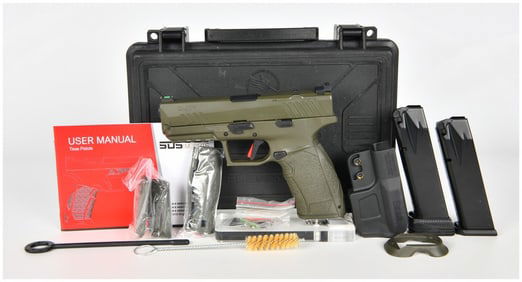 Tisas PX-9 Gen3 Duty Semi-Automatic Pistol in Olive Drab Green with Accessories, 2022
