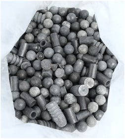Unmarked, Lot of Various Modern Lead Balls and Bullets, Assorted Projectiles, Late 20th Century