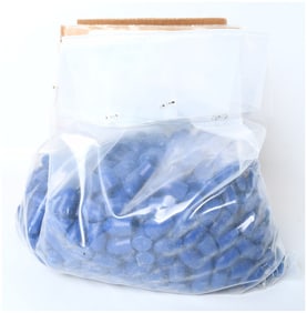 The Blue Bullets .45 Caliber 230 Grain Round Nose Polymer Coated Bullet Tips, Lot of 675,