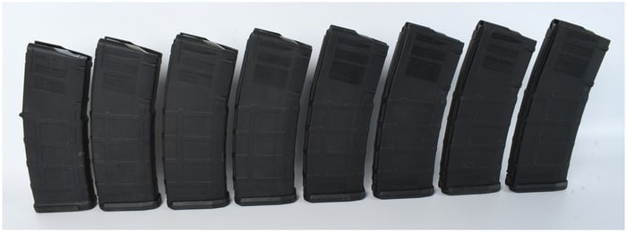 Eight Magpul PMAG 30 AR/M4 MOE Gen M2 Magazines