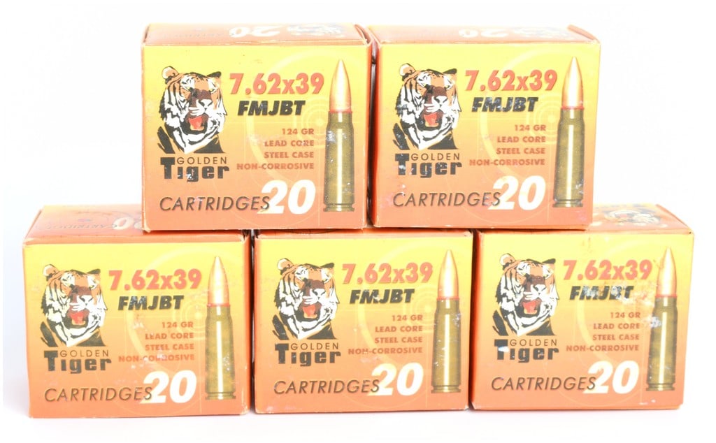 Golden Tiger 7.62x39mm FMJBT Ammunition Lot 100 Rounds Modern Production (1 of 3)