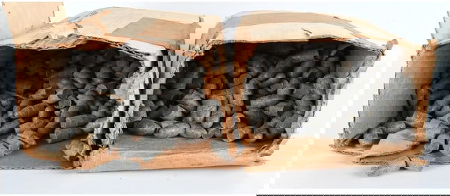 Bulk .38 Caliber Cast Lead Bullet Tips, Reloading Components in Original Boxes, Late 20th Century