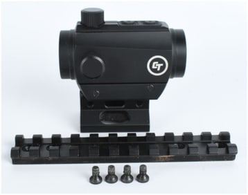 An Assortment of Crimson Trace CTS-25 Compact Red Dot Sight and Mounting Hardware
