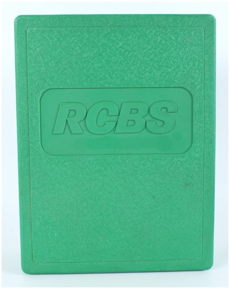 RCBS Full Length Reloading Die Set for .378 Weatherby Magnum, Modern Production: A specialized RCBS (Rock Chuck Bullet Swage) Full Length (FL) Die Set designed for the precision reloading of the powerful .378 Weatherby Magnum cartridge. The set is housed in the signature hinged, r