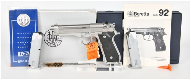 Beretta Model 92FS Inox Semi-Automatic Pistol, 9mm Parabellum, Italian Manufacture, 2006