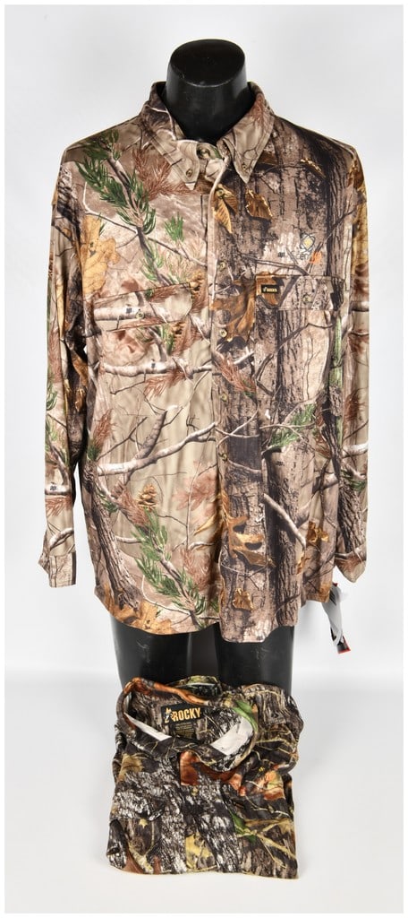 A Pair of Brand New Rocky SIQ Atomic 7 Button Camouflage Hunting Shirts (1 of 20)