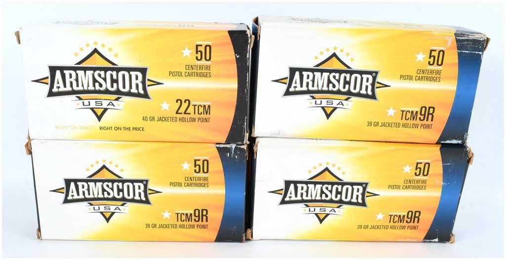 Armscor USA Centerfire Pistol Ammunition Lot (200 Rounds) 22TCM and TCM9R, 21st Century (1 of 3)