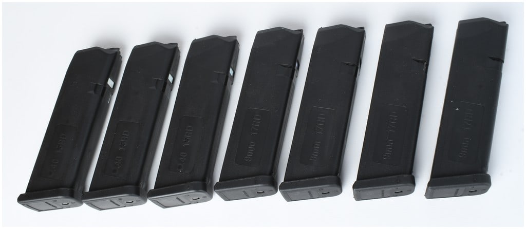 A Group of 7 .40 S&W and 9mm Luger Handgun Magazines (1 of 4)