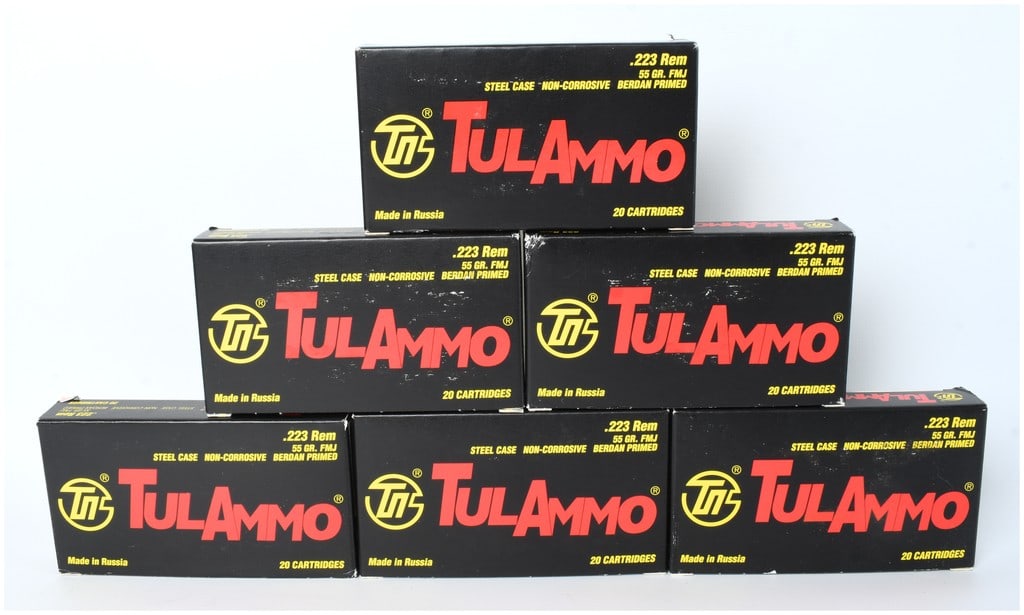 TULAMMO .223 Remington 55 Grain FMJ Steel Case Ammunition, Modern Production (1 of 3)