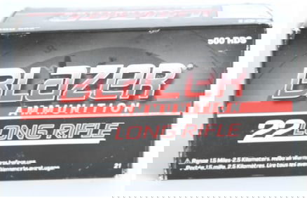 CCI Blazer .22 LR Ammunition, 500 Rounds, 40 Grain Lead Round Nose, Model 0021