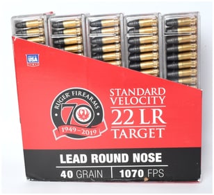 CCI Ruger 70th Anniversary 22 LR Standard Velocity Ammunition, 500 Rounds, 2019