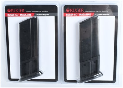 A Pair of Ruger Factory Ruger-5.7 5.7x28mm 10-Round Magazines