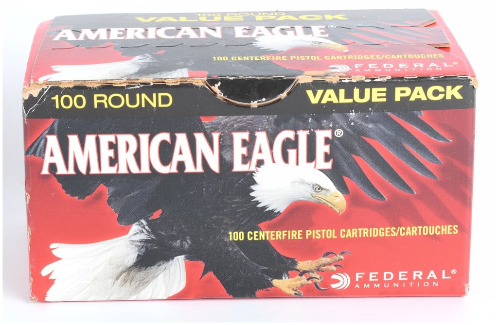 Federal American Eagle 40 S&W 180 Grain FMJ 100-Round Ammunition Box, Modern Production (1 of 2)