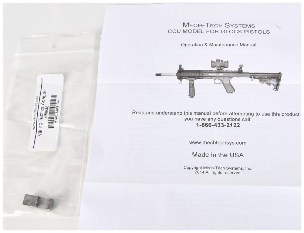Mech-Tech Systems CCU Model Carbine Conversion Unit for Glock Pistols circa 2014 - 18