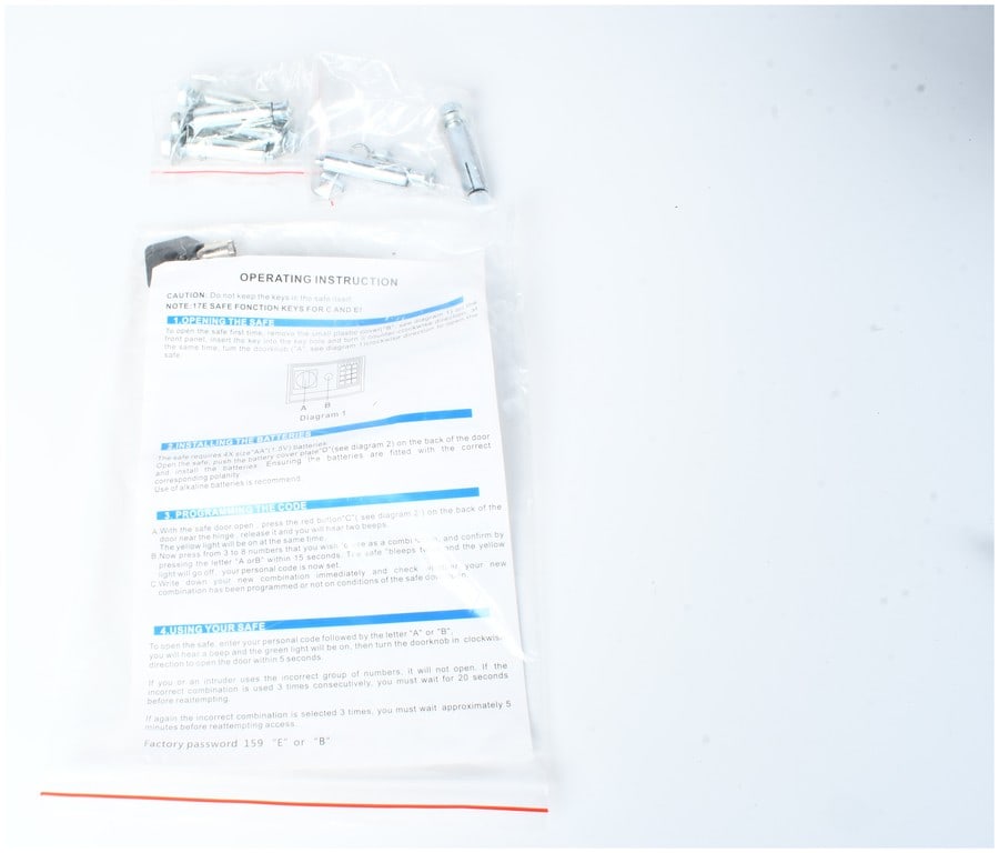 Electronic Digital Security Safe Box with Keypad and Keys - 4