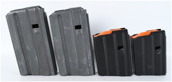 4 AR-15 Magazines Including Colt and DuraMag Examples