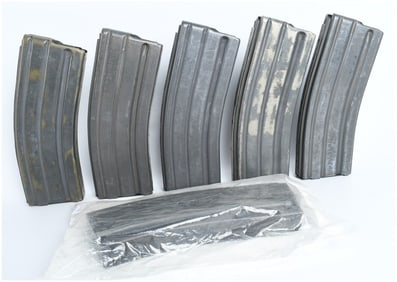 A Group of 6 Center Industries and Heckler & Koch AR-15 Magazines