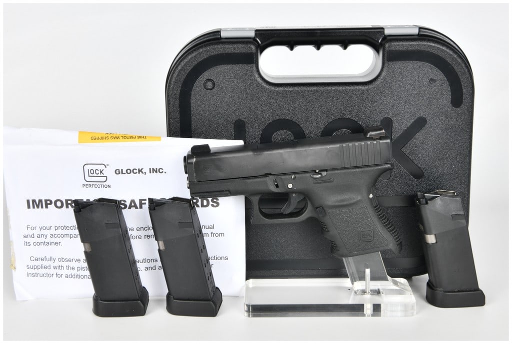 Glock Model 30 SF Semi-Automatic Pistol, .45 Auto, Night Sights and Case,: This lot features a Glock Model 30 SF (Short Frame) semi-automatic striker-fired pistol chambered in .45 Auto. Manufactured in Austria and imported through Smyrna, Georgia, this compact handgun is