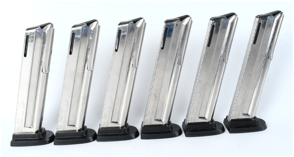 KEEPSHOOTING.COM Aftermarket .22lr Pistol Magazines for Springfield XD Platform, Lot of Six,: This lot consists of six (6) identical aftermarket pistol magazines manufactured and branded by KEEPSHOOTING.COM. These accessories are designed to accommodate the .22 Long Rifle (CAL .22lr)