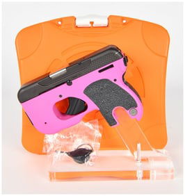 Taurus CURVE .380 AUTO Subcompact Semi-Automatic Pistol, Raspberry Frame, Integrated Laser/Light,