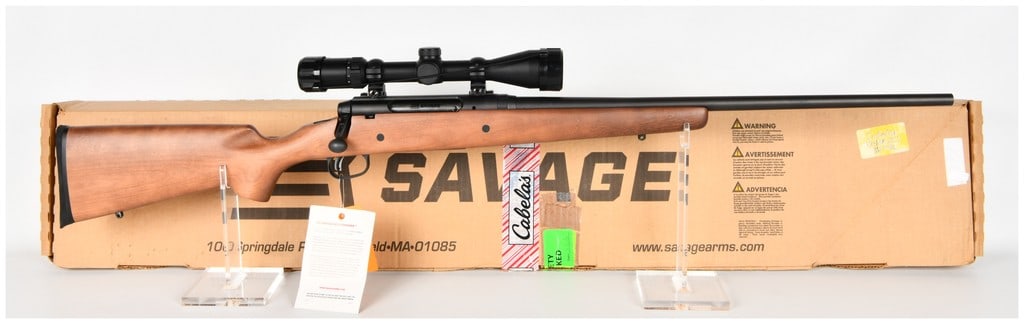 Savage Axis II XP Bolt-Action Rifle, 30-06 SPRG, New in Box, Modern Production: Savage Arms, Model Axis II XP, factory designation CAB AXIIXP 30-06 HWD. Bolt-action rifle chambered in .30-06 Springfield caliber. The rifle features a matte black finish on the metal components and