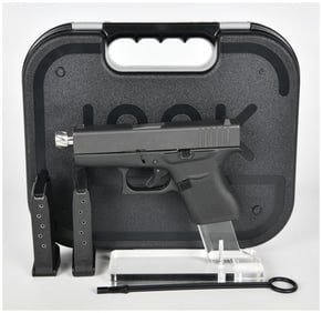 Glock Model 43 Semi-Automatic 9mm Pistol with Threaded Barrel and Case, c. 2015-Present