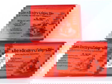 Lee Precision Factory Crimp Die Set, Three Calibers, Original Cases, circa 1995-2010