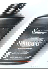 Alliant Powder Unique Smokeless Powder, Lot of 8 Eight-Pound Jugs, 21st Century