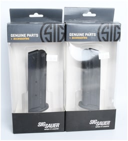 A Pair of Sig Sauer P250 and P320 Full Size .45 ACP 10-Round Magazines