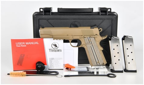 Tisas Model 1911 Duty Raider Semi-Automatic Pistol, .45 ACP, Desert Tan Finish, c. 2022