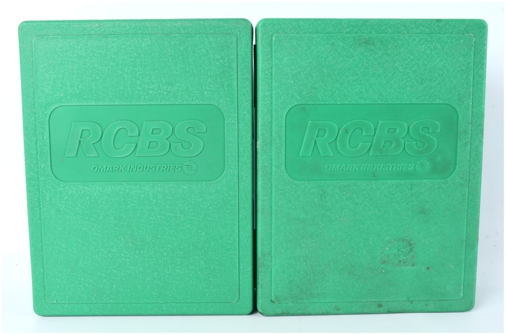 RCBS Omark Industries .243 Winchester Full Length 2-Die Sets, Part 11401, Pair: This lot consists of two vintage sets of RCBS Full Length (FL) ammunition reloading dies specifically for the .243 Winchester caliber. Produced during the Omark Industries ownership era (circa late 19