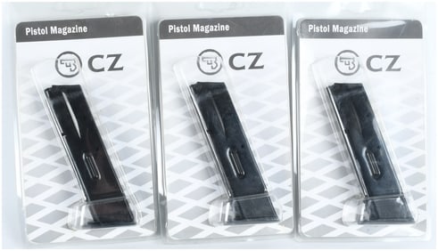 Three CZ 75 Series 10-Round 9mm Pistol Magazines