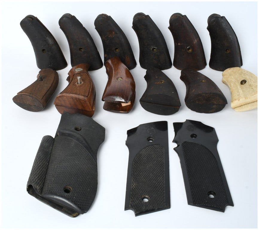 Smith & Wesson and Aftermarket Firearm Grip Component Lot (15 Pieces), Mid-20th Century (1 of 6)