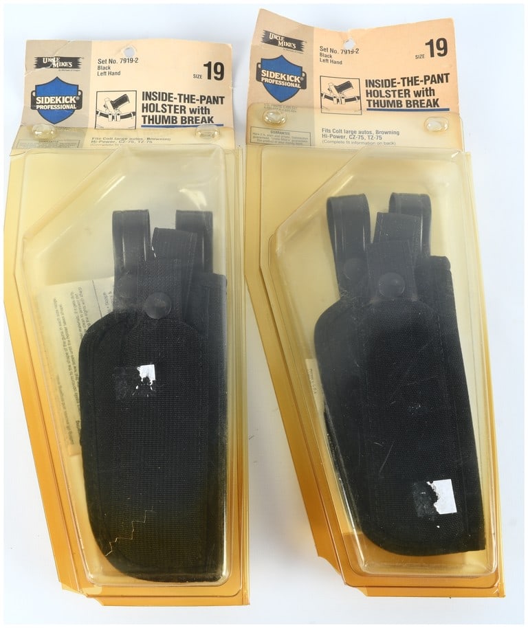 Uncle Mike's Sidekick Professional Holsters, Inside-The-Pant Set, NOS Packaging, 1980s-1990s (1 of 3)