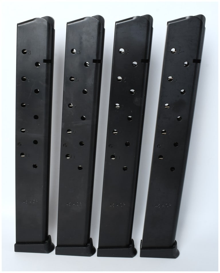 ProMag Extended Capacity Magazines for 1911 .45 ACP, Lot of Four, Contemporary Production (1 of 3)