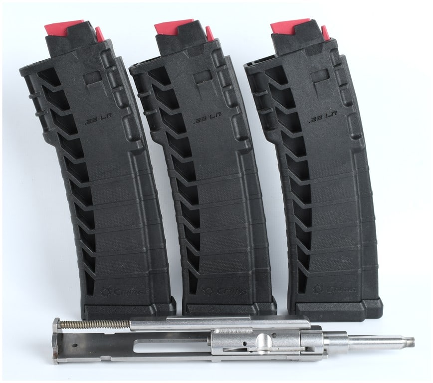 CMMG AR-15 .22 LR Conversion Kit with Stainless Steel Bolt Group and Three Magazines, c. 2015-2023 (1 of 6)