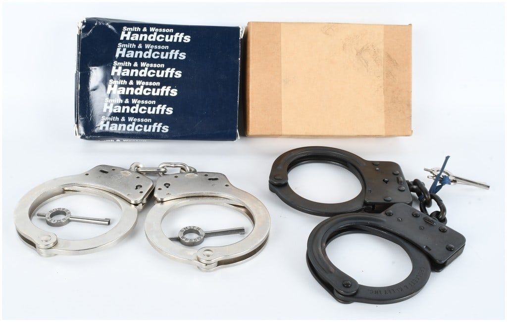 A Pair of Handcuffs by Smith & Wesson and Crockett & Kelly Inc. (1 of 3)