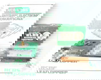 RCBS Ammunition Reloading Equipment Group, Partner Electronic Scale and .30 Carbine Dies, Late 20th