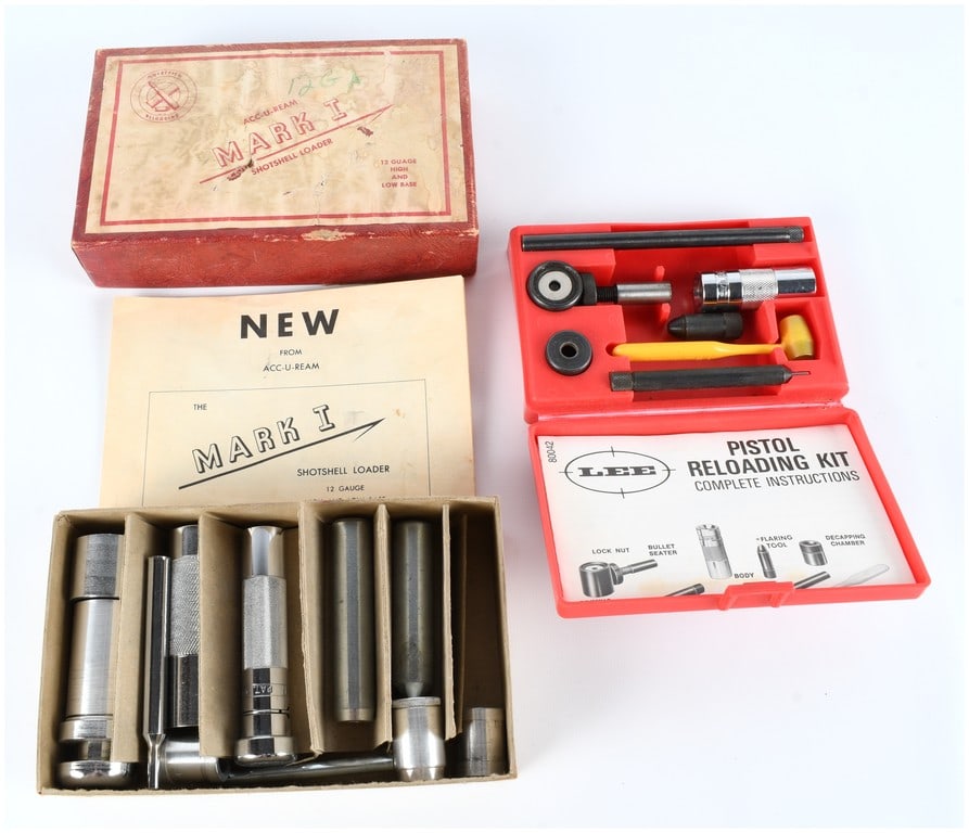 Acc-U-Ream Mark I 12-Gauge and Lee Pistol Reloading Kit, Vintage Hand Loading Tools, c. 1960s-1980s (1 of 3)