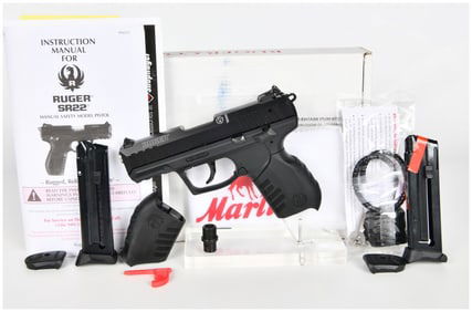 Ruger SR22 Semi-Automatic Pistol, .22 LR, Threaded Barrel, Two Magazines, c. 2021