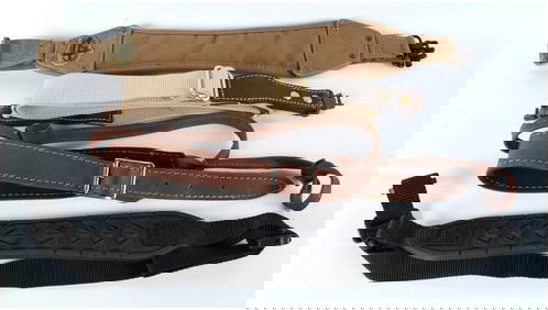 Butler Creek and Allen Company Firearm Sling Collection, Leather and Canvas, Late 20th Century