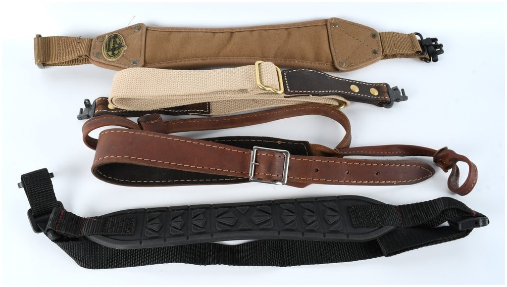 Butler Creek and Allen Company Firearm Sling Collection, Leather and Canvas, Late 20th Century (1 of 4)