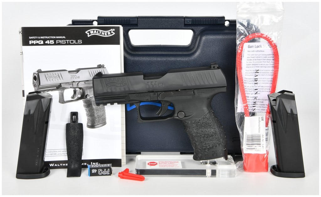 Walther PPQ M2 Semi-Automatic Pistol, .45 Auto, Like New with Case and Accessories, 2016 (1 of 18)