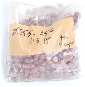 Bulk Lot of Unmarked 9mm Luger Reloading Projectiles (115 Grain)
