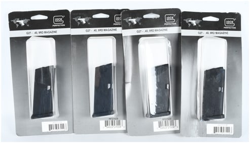 A Set of Four Glock G27 .40 S&W 9-Round Magazines