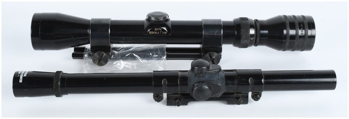 Two Vintage Rifle Scopes, Redfield and Glenfield