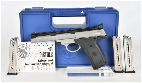 Smith and Wesson Model 22S Semi-Automatic Pistol with Three Magazines and Case, circa 1997-2011