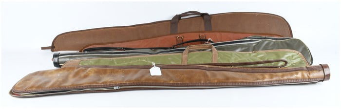 A Collection of Five Vintage Rifle and Shotgun Cases