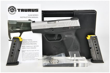 Taurus PT 709 Slim Semi-Automatic Pistol, 9mm, Two Magazines and Case, Circa 2010