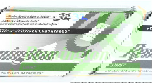 Remington UMC .32 Automatic 71 Grain MC Centerfire Cartridges, Full Box